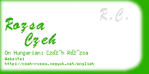 rozsa czeh business card